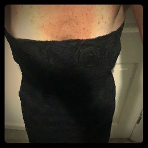 Calvin Klein black strapless cocktail dress